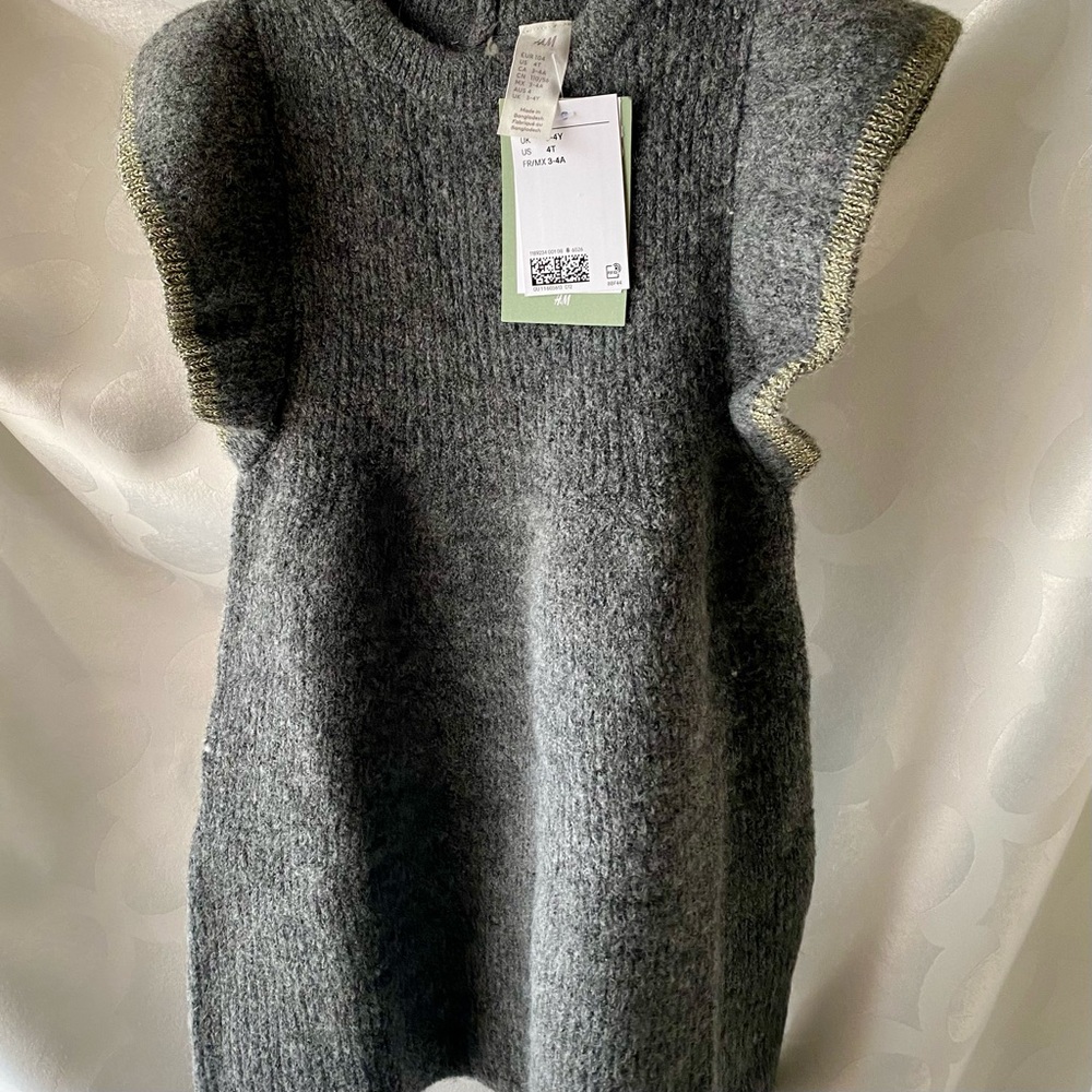 Girls knit dress sleeveless H&M New - Picture 10 of 10
